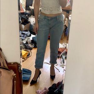 Old navy boyfriend skinny low rise jeans size 2